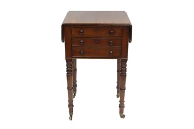 Lot 543 - A GEORGE III MAHOGANY IRISH DOUBLE DROP LEAF...