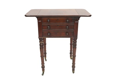 Lot 543 - A GEORGE III MAHOGANY IRISH DOUBLE DROP LEAF...