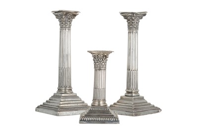 Lot 510 - A MATCHED SET OF THREE SILVER HALLMARKED...