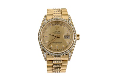 Lot 161 - A GENT'S 18CT GOLD OYSTER PERPETUAL DAY DATE...
