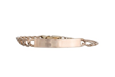 Lot 121 - A 9CT GOLD GENT'S ID BRACELET, 14.4 g.