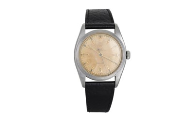 Lot 408 - A VINTAGE GENT'S ROLEX WRIST WATCH, black...
