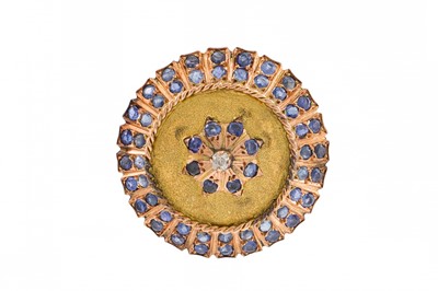 Lot 232 - A VICTORIAN DIAMOND AND SAPPHIRE CIRCULAR...