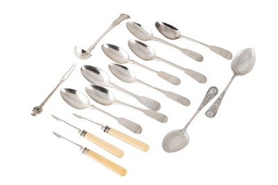 Lot 597 - A SELECTION OF SILVER CUTLERY, including six...