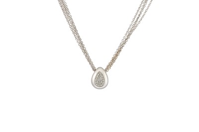 Lot 357 - A DIAMOND SET PENDANT, pavé set to a 18ct...