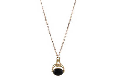 Lot 171 - A TWO STONE 9CT GOLD FOB, together with a 9ct...