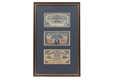 Lot 551 - A FRAMED SET OF THREE 1940S DIFFERENT SCOTTISH...