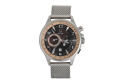 Lot 555 - A BULOVA TACHYMETER GENTS WRIST WATCH, with...
