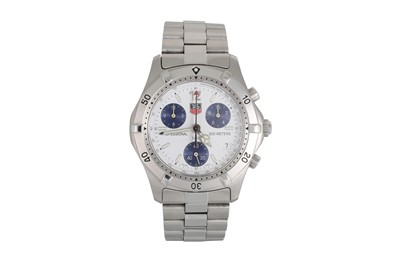 Lot 556 - A STAINLESS STEEL TAG HEUER PROFESSIONAL GENTS...