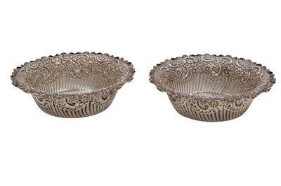 Lot 603 - A PAIR OF VICTORIAN SCOTTISH CIRCULAR EMBOSSED...
