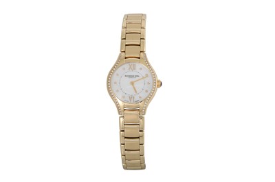 Lot 479 - A LADY'S RAYMOND WEIL WRIST WATCH, diamond...