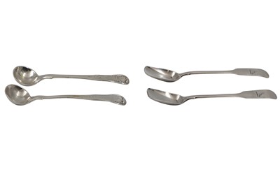 Lot 613 - A PAIR OF WILLIAM IV IRISH SILVER FIDDLE...