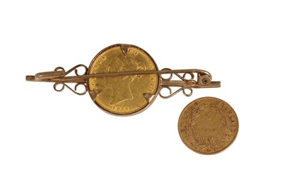 Lot 528 - A NAPOLEON III GOLD 5 FRANC COIN 1859,...
