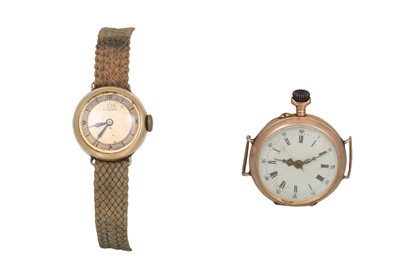 Lot 530 - AN ANTIQUE 14CT GOLD CONTINENTAL LADY'S OPEN...