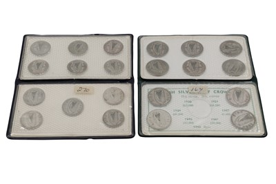 Lot 537 - TWO COMPLETE SETS OF 1928 - 1942 IRISH SILVER...