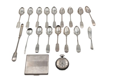 Lot 217 - AN ANTIQUE OPEN FACED SILVER POCKET WATCH,...