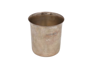 Lot 649 - AN IRISH HEAVY SILVER BEAKER, dated 1973, EEC...