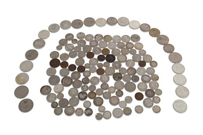 Lot 382 - A LARGE COLLECTION OF MAINLY SILVER COINS,...