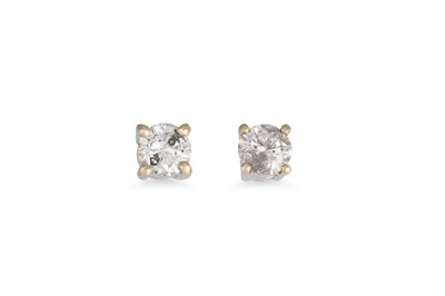 Lot 119 - A PAIR OF DIAMOND STUD EARRINGS, mounted in...