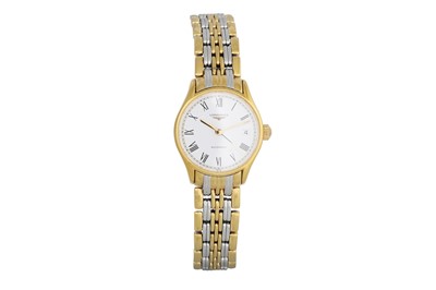 Lot 451 - A LADY'S BI-METAL LONGINES AUTOMATIC...