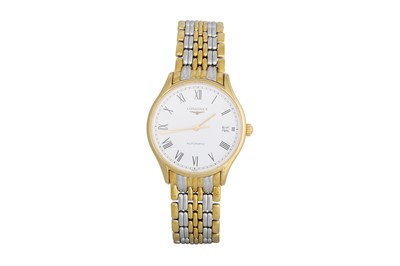 Lot 452 - A GENT'S BI-METAL LONGINES AUTOMATIC...