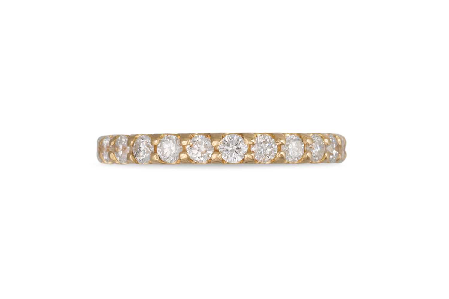Lot 188 - A DIAMOND FULL BANDED ETERNITY RING, the...