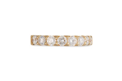 Lot 191 - A DIAMOND HALF ETERNITY RING, the brilliant...