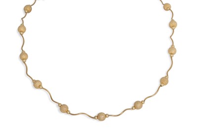 Lot 239 - A 14CT YELLOW GOLD WIRE WORK NECKLACE, with...