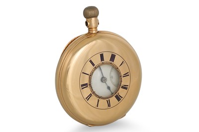 Lot 435 - AN 18CT GOLD HALF HUNTER POCKET WATCH, over...