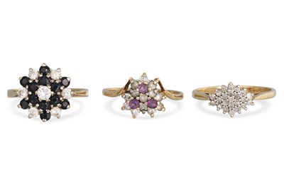 Lot 301 - A COLLECTION OF THREE RINGS, to include a...