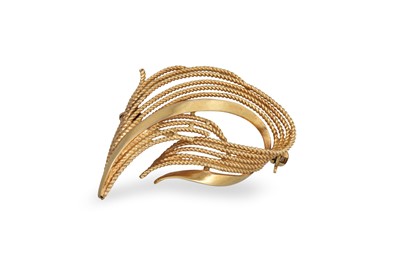 Lot 308 - A 1960'S NATURALISTIC BROOCH, mounted in 9ct...