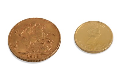 Lot 403 - A 1918 FULL GOLD SOVEREIGN, EF 22 ct. 8 g....