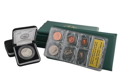 Lot 408 - 2 X IRISH MILLENNIUM SILVER PROOF CASED £1...