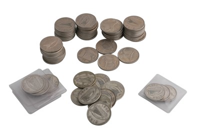 Lot 409 - 14 × 1928 – 42 SILVER IRISH HALF CROWNS, F—VF,...