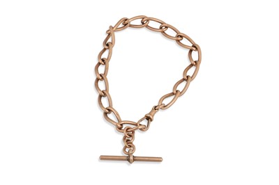 Lot 289 - AN ANTIQUE 9CT GOLD ALBERT NECKCHAIN, each...