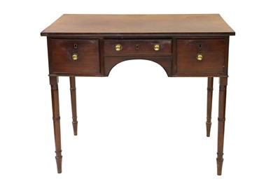 Lot 546 - A RECTANGULAR MAHOGANY GEORGIAN DRESSING TABLE,...