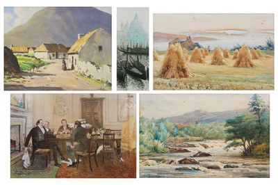 Lot 554 - H.CHARDE (ca 1900) A pair of untitled water...