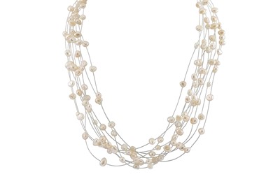 Lot 131 - A CULTURED RIVER PEARL NECKLACE