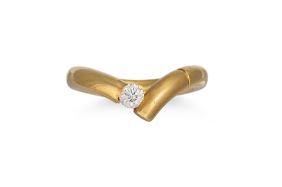 Lot 111 - A DIAMOND SOLITAIRE RING, the heart shaped...