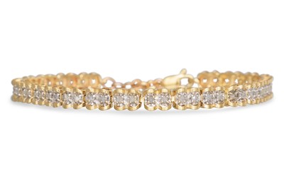 Lot 66 - A DIAMOND SET BRACELET, mounted in 10ct gold,...
