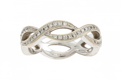 Lot 140 - A FULL BANDED DIAMOND ETERNITY RING,...