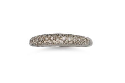 Lot 376 - A DIAMOND RING, pavé set in white metal, size K