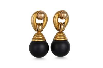 Lot 360 - A PAIR OF 1960s DROP EARRINGS, mounted in 9ct...