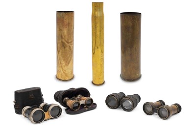 Lot 477 - FOUR PAIRS OF BINOCULARS, in cases together...
