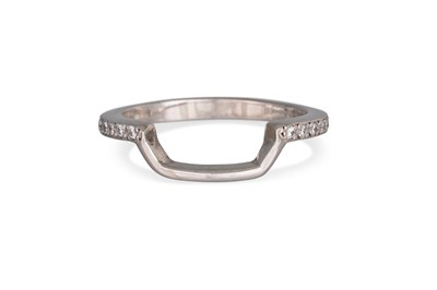 Lot 28 - A DIAMOND SET SHAPED BAND, mounted in 18ct...
