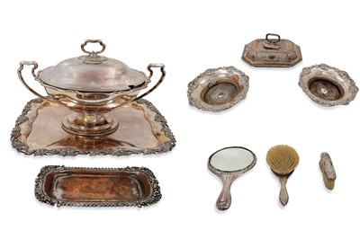 Lot 517 - A PAIR OF ANTIQUE SHEFFIELD PLATED WINE...