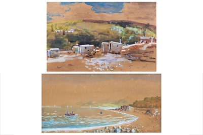 Lot 518 - R.B. BOOTH (IRL CIRCA 1900), View of fisherman...