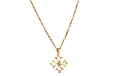Lot 11 - AN 18CT GOLD EGYPTIAN COPTIC CHRISTIAN CROSS,...