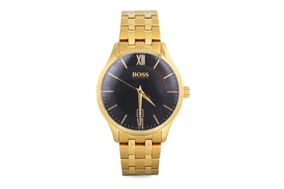 Lot 409 - A GENT'S BOSS “ELITE” QUARTZ WRISTWATCH, Black...