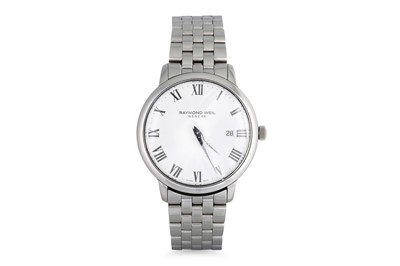 Lot 410 - A GENT'S RAYMOND WEIL STAINLESS STEEL...